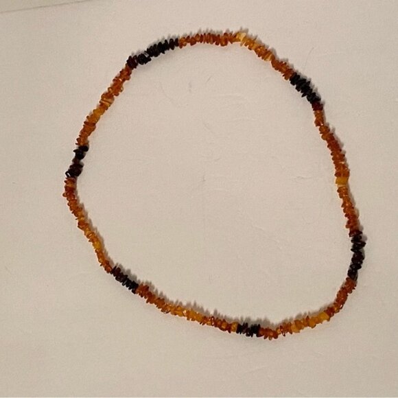 NECKLACE AMBER CHIPS HONEY GOLD AND CHERRY RED RUSTIC NATURAL BALTIC 24” - Picture 9 of 9